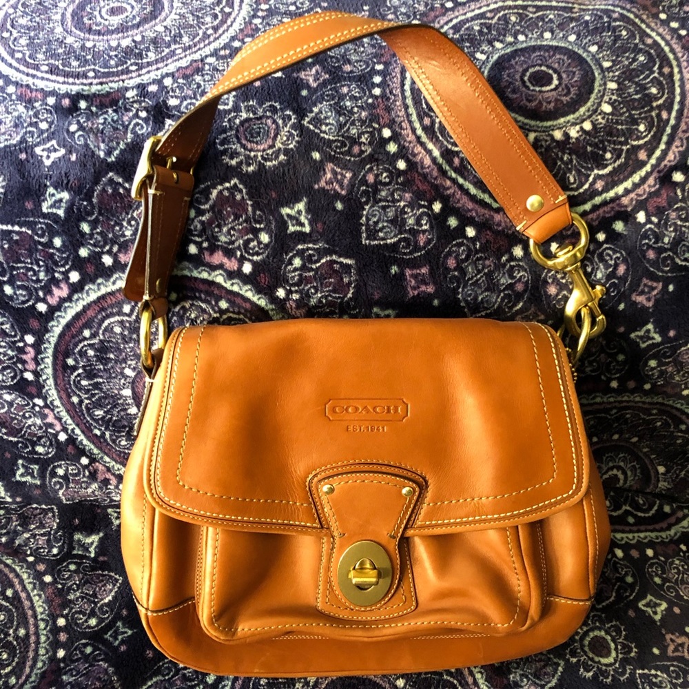 Leather Coach Saddlebag